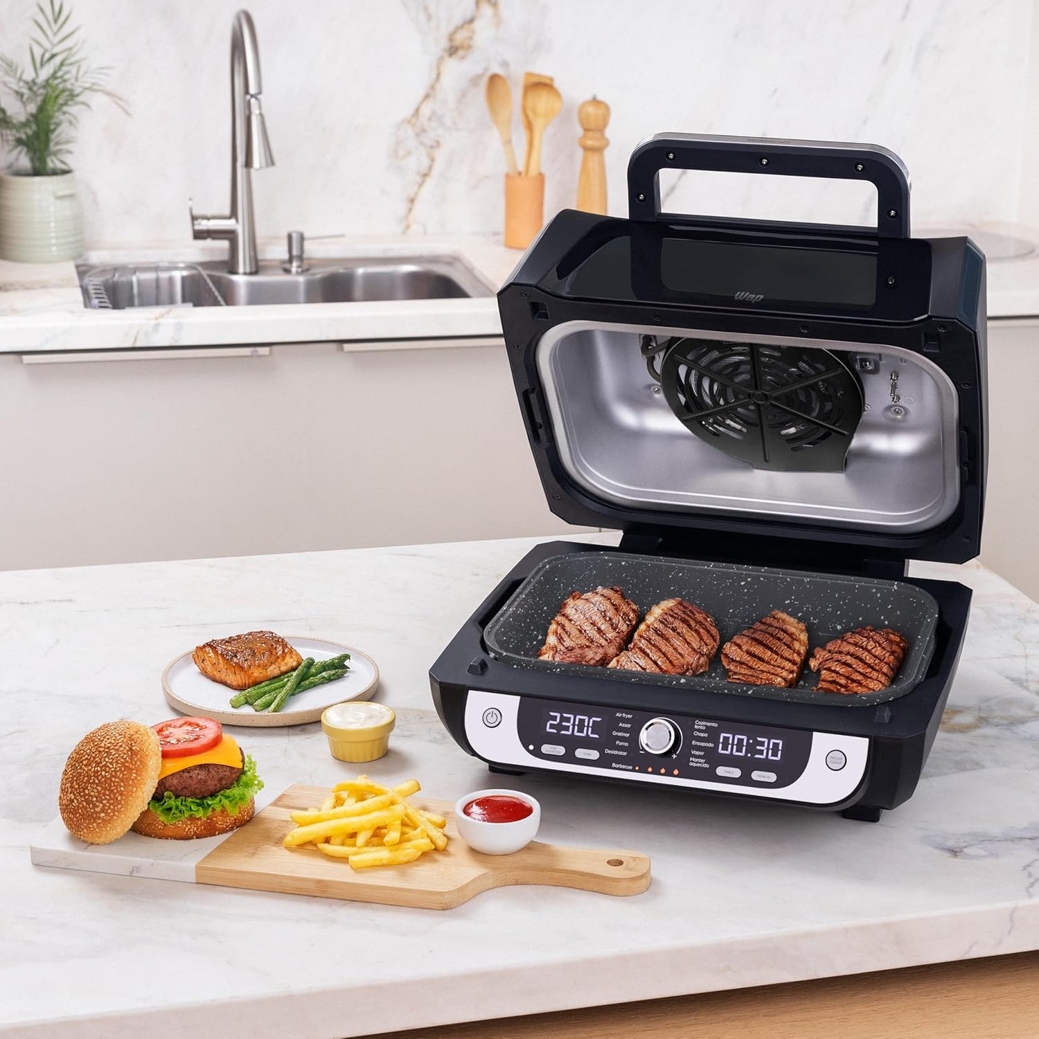 Air Fryer WAP com alimentos